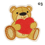 CUTE TEDDY BEAR applique - 5 colours available