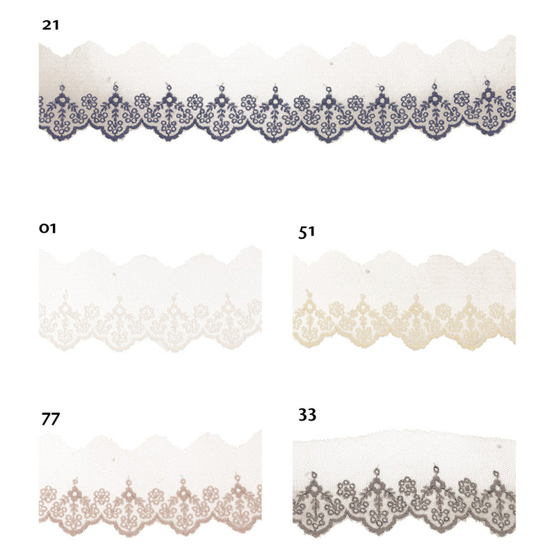 ESMERALDA embroidered tulle  - 5 colours available