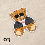 STAR TEDDY BEAR applique - 5 colours available
