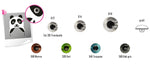 EYE button - 5 colours available