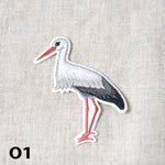 Appliqué CIGOGNE - 2 couleurs disponibles