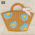 WICKER BAG applique - 3 colours available