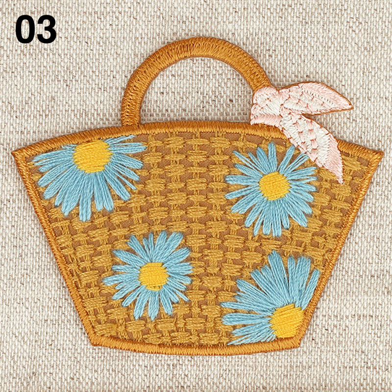 WICKER BAG applique - 3 colours available