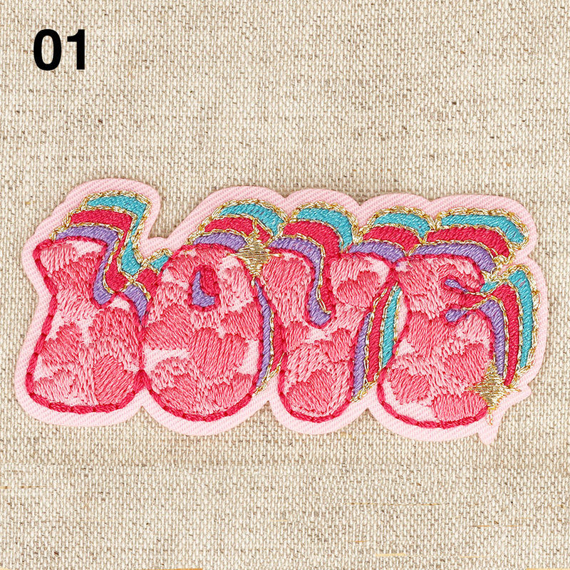 PEACE & LOVE applique - 3 colours available