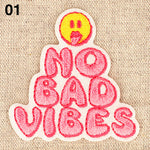 Appliqué NO BAD VIBES / GOOD MOOD - 2 couleurs disponibles