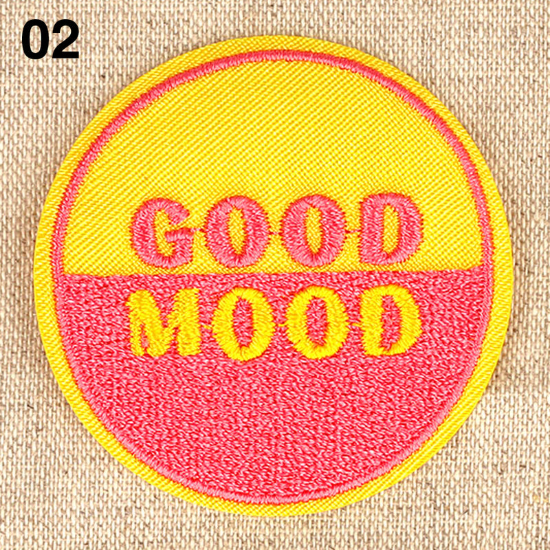 Appliqué NO BAD VIBES / GOOD MOOD - 2 couleurs disponibles