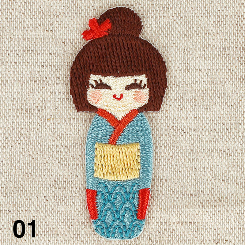 JAPANESE DOLL applique - 3 colours available