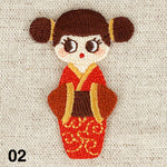 JAPANESE DOLL applique - 3 colours available