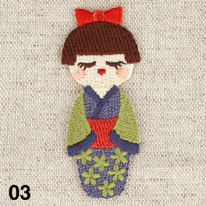 JAPANESE DOLL applique - 3 colours available