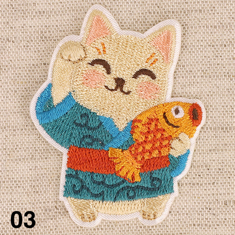 LUCKY CAT applique - 3 colours available