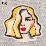 WOMAN'S PORTRAIT applique - 3 colours available