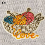 BALL OF YARN applique - 4 colours available