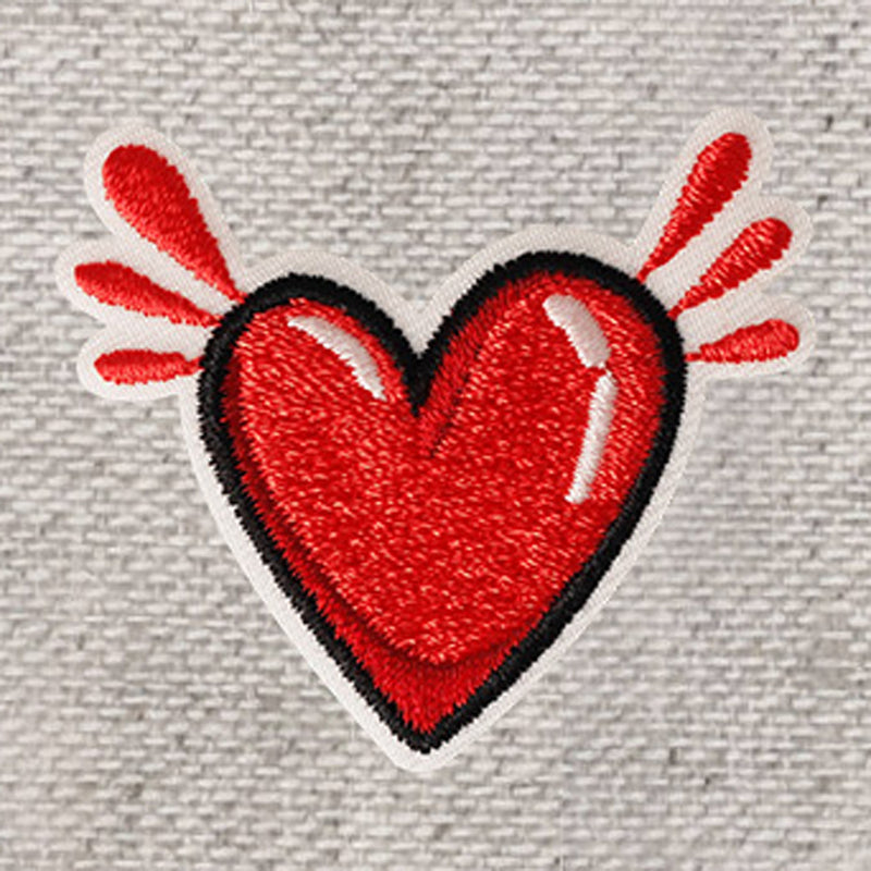 RED HEART applique