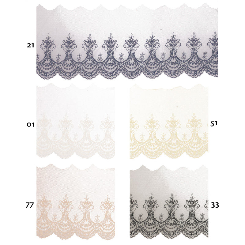 GRINGOIRE embroidered tulle - 5 colours available