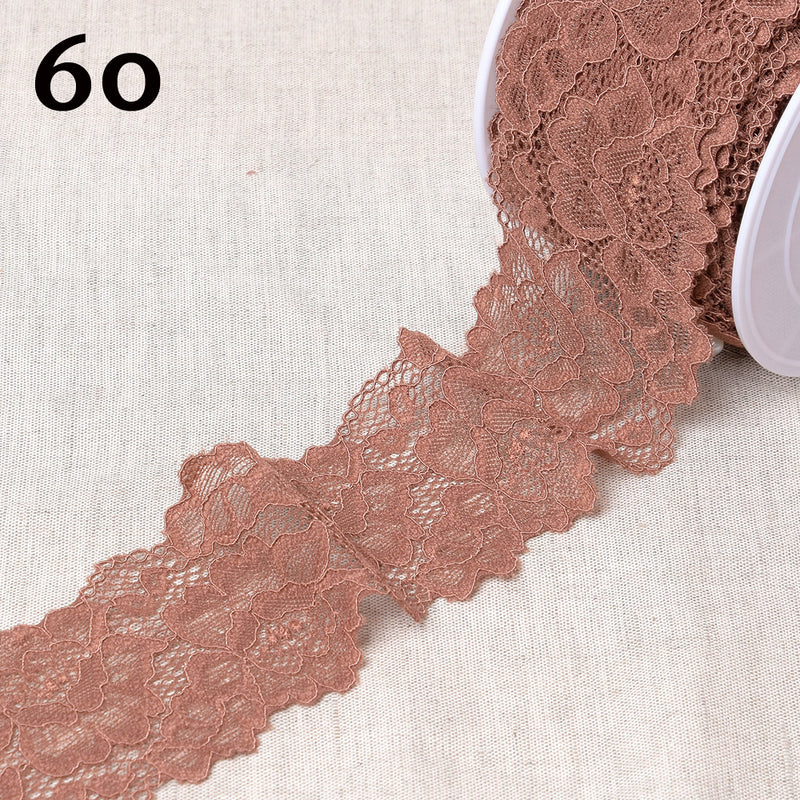 Dentelle élastique GRANITE - 28 couleurs disponibles