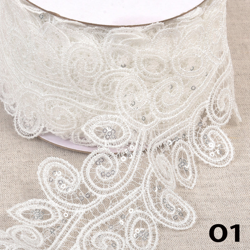 SELENITE embroidered lace - 2 colours available