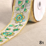 GARDENIA embroidered braid - 6 colours available