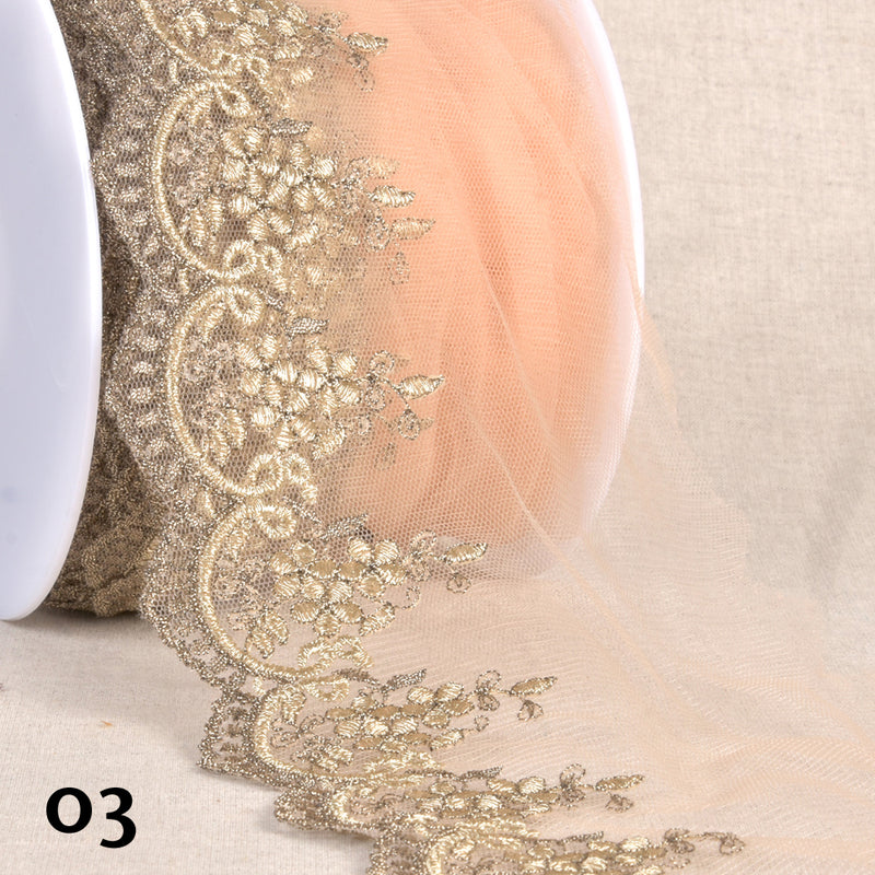 ASTER embroidered tulle - 13 colours available