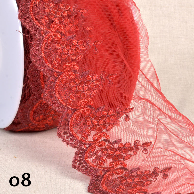 ASTER embroidered tulle - 13 colours available