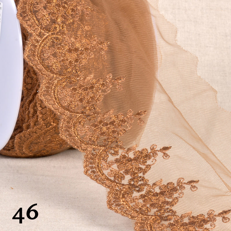 ASTER embroidered tulle - 13 colours available