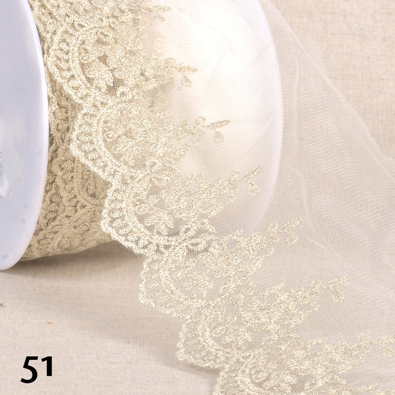 ASTER embroidered tulle - 13 colours available