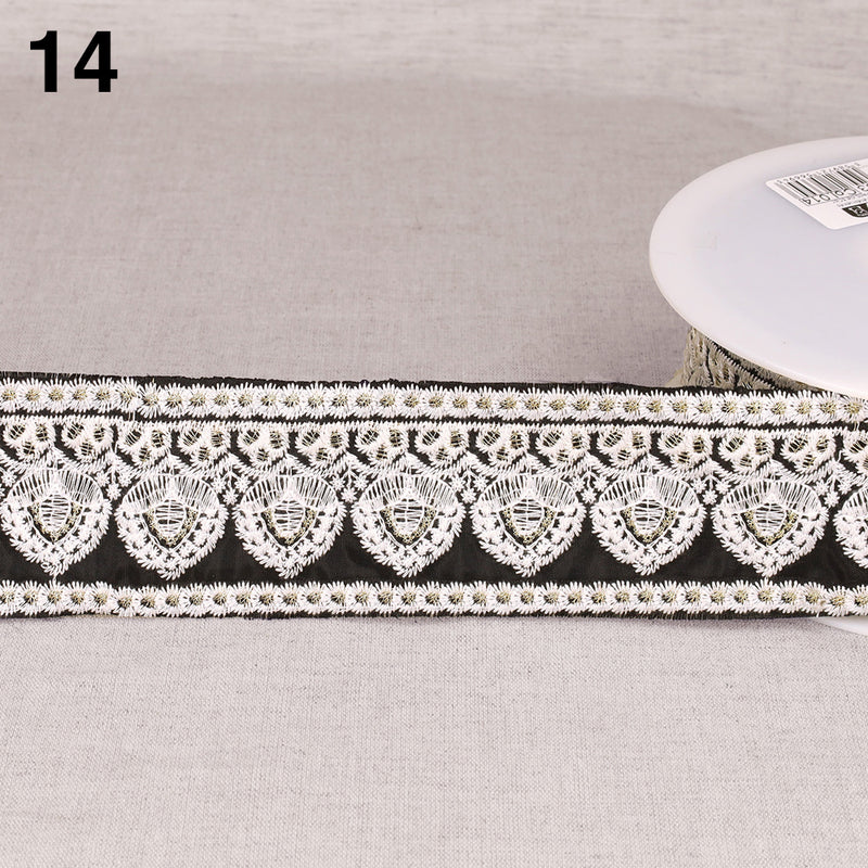 HYACINTH embroidered braid - 10 colours available