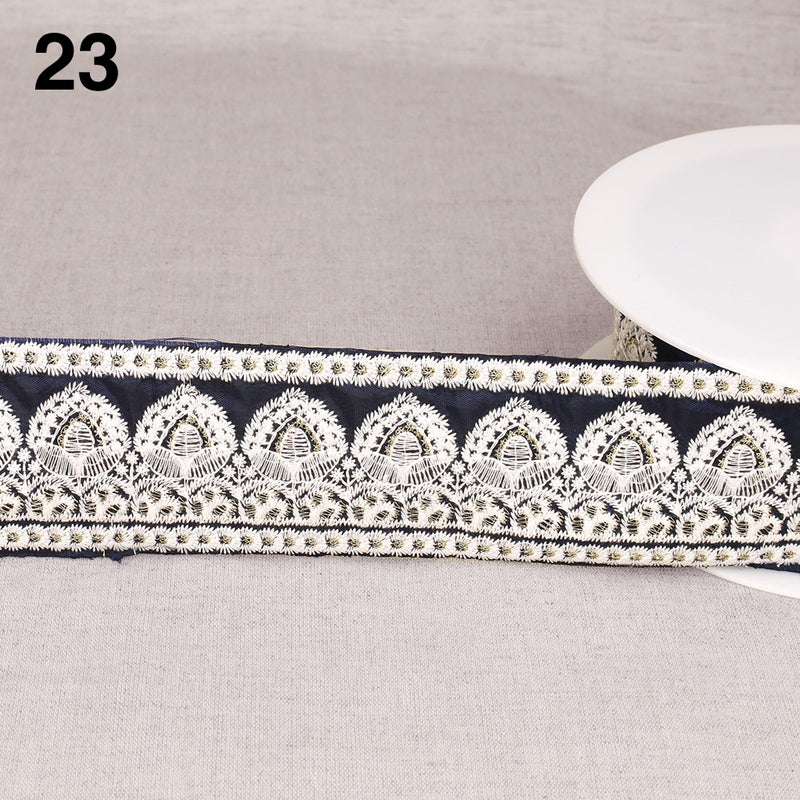 HYACINTH embroidered braid - 10 colours available