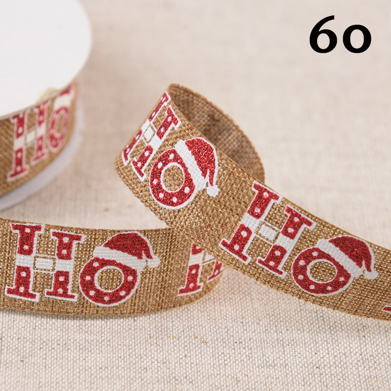 HO HO HO ribbon - 4 colours available