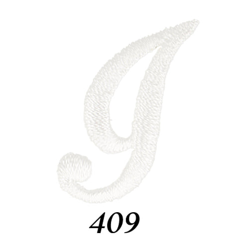 Appliqué LETTRE ANGLAISE blanc - 25 couleurs disponibles