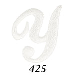 Appliqué LETTRE ANGLAISE blanc - 25 couleurs disponibles