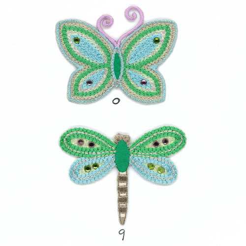 BUTTERFLY & DRAGONFLY applique - 2 colours available